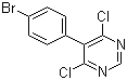 结构式 CAS# 146533-41-7, 4,6-二氯-5-(4-溴苯基)嘧啶