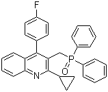结构式 CAS# 146578-99-6, 2-环丙基-4-(4-氟苯基)-3-喹啉甲基二苯基氧膦