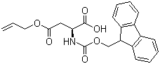 structure of CAS# 146982-24-3, Fmoc-L-aspartic acid 4-allyl ester;Fmoc-Asp(OAll)-OH