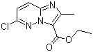 结构式 CAS# 14714-18-2, 6-氯-2-甲基咪唑并[1,2-b]哒嗪-3-羧酸乙酯