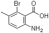 2-Amino-6-bromo-5-methylbenzoic acid molecular structure (CAS 147149-85-7)