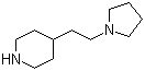 结构式 CAS# 14759-08-1, 4-[2-(1-吡咯烷基)乙基]哌啶