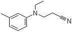 structure of CAS# 148-69-6, N-Ethyl-N-cyanoethyl-m-toluidine;3-(N-Ethyl-meta-toluidino)-propionitrile