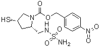 (2S,4S)-2-[[(Aminosulfonyl)amino]methyl]-4-mercapto-1-pyrrolidinecarboxylic acid (4-nitrophenyl)methyl ester molecular structure (CAS 148017-03-2)