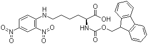 结构式 CAS# 148083-64-1, N-芴甲氧羰基-N'-2,4-二硝基苯基-L-赖氨酸