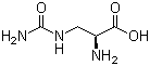 structure of CAS# 1483-07-4, Albizziin;L-(-)-2-Amino-3-ureidopropionic acid; L-2-Amino-3-ureidopropionic acid