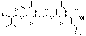 Isoleucinyl-isoleucinyl-glycinyl-leucinyl-methionine molecular structure (CAS 149385-65-9)