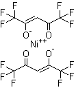 structure of CAS# 14949-69-0, Bis(hexafluoroacetylacetonato)nickel;Nickel bis(hexafluoroacetylacetonate); Nickel(II) hexafluoroacetylacetonate; Nickel(II) hexafluoropentanedionate