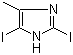 structure of CAS# 149510-85-0, 2,5-Diiodo-4-methylimidazole;2,5-Diiodo-4-methyl-1H-imidazole; 2,4-Diiodo-5-methylimidazole