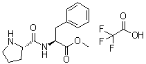 结构式 CAS# 149673-08-5, N-L-脯氨酰-L-苯丙氨酸甲酯单(三氟乙酸)盐