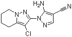 结构式 CAS# 149978-57-4, 5-氨基-1-(3-氯-4,5,6,7-四氢吡唑并[1,5-a]吡啶-2-基)-1H-吡唑-4-甲腈