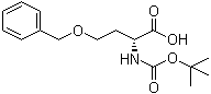 结构式 CAS# 150009-60-2, N-[叔丁氧羰基]-O-苄基-D-高丝氨酸