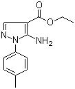 structure of CAS# 15001-11-3, Ethyl 5-amino-1-(4-methylphenyl)-1H-pyrazole-4-carboxylate;5-Amino-1-p-tolyl-1H-pyrazole-4-carboxylic acid ethyl ester