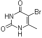 结构式 CAS# 15018-56-1, 5-溴-6-甲基尿嘧啶