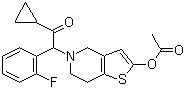 structure of CAS# 150322-43-3, Prasugrel;2-[2-(Acetyloxy)-6,7-dihydrothieno[3,2-c]pyridin-5(4H)-yl]-1-cyclopropyl-2-(2-fluorophenyl)ethanone