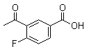 结构式 CAS# 1505662-44-1, 3-乙酰基-4-氟苯甲酸