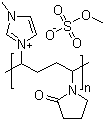 structure of CAS# 150599-70-5, Polyquaternium-44;L-Poly[(3-methyl-1-vinylimidazolium methyl sulfate)-co-(1-vinylpyrrolidone)]; 1-Methyl-3-vinylimidazolium methyl sulfate-N-vinyl-2-pyrrolidone copolymer