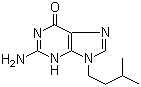 structure of CAS# 15065-50-6, 2-Amino-9-(3-methylbutyl)-3H-purin-6-one