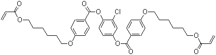 2-氯-1,4-亚苯基双[4-[6-(丙烯酰氧基)己氧基]苯甲酸酯]分子结构 (CAS 150809-90-8)