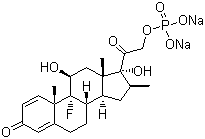 structure of CAS# 151-73-5, Betamethasone 21-phosphate disodium;9a-Fluoro-16b-methylprednisolone-21-(disodium phosphate); Betnesol