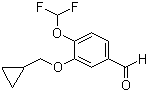 结构式 CAS# 151103-09-2, 4-(二氟甲氧基)-3-(环丙基甲氧基)苯甲醛