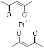 structure of CAS# 15170-57-7, Platinum bis(acetylacetonate);Platinum(II)-2,4-pentanedionate; Bis(pentane-2,4-dionato-O,O')platinum