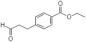 structure of CAS# 151864-81-2, 3-(4-Carboethoxy)phenyl propanal;3-(4'-Carboxyphenyl)-propionaldehyde ethyl ester