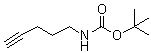 结构式 CAS# 151978-50-6, N-(4-戊炔基)氨基甲酸叔丁酯
