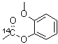 o-Methoxyphenol acetate-1-<sup>14</sup>C molecular structure (CAS 15212-03-0)