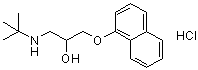 1-(tert-Butylamino)-3-(1-naphthyloxy)-2-propanol hydrochloride molecular structure (CAS 15230-34-9)