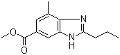 结构式 CAS# 152628-00-7, 4-甲基-2-丙基-1H-苯并咪唑-6-甲酸甲酯