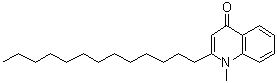 structure of CAS# 15266-35-0, Dihydroevocarpine;1-Methyl-2-tridecyl-4(1H)-quinolone