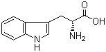 structure of CAS# 153-94-6, D(+)-Tryptophan;(R)-2-Amino-3-(3-indolyl)propionic acid; D-alpha-Amino-3-indolepropionic acid; 3,3'-Indolyl-2-alanine