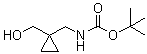 结构式 CAS# 153248-46-5, 1-羟基甲基-1-(叔丁氧羰基氨基甲基)环丙烷