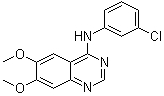 structure of CAS# 153436-53-4, AG 1478;(3-Chlorophenyl)(6,7-dimethoxyquinazolin-4-yl)amine; Tyrphostin AG 1478; NSC 693255