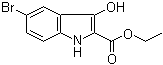 structure of CAS# 153501-30-5, 5-Bromo-3-hydroxy-1H-indole-2-carboxylic acid ethyl ester