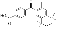 结构式 CAS# 153559-46-7, 4-[(5,6,7,8-四氢-3,5,5,8,8-五甲基-2-萘基)羰基]苯甲酸