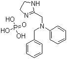 structure of CAS# 154-68-7, N-Benzyl-4,5-dihydro-N-phenyl-1H-imidazole-2-methylamine monophosphate