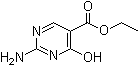 structure of CAS# 15400-53-0, 2-Amino-4-hydroxypyrimidine-5-carboxylic acid ethyl ester