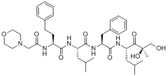 structure of CAS# 1541172-75-1, Carfilzomib Impurity 2;(2S)-N-[(2S)-1-[[(2R,4S)-1,2-dihydroxy-2,6-dimethyl-3-oxoheptan-4-yl]amino]-1-oxo-3-phenylpropan-2-yl]-4-methyl-2-[[(2S)-2-[(2-morpholin-4-ylacetyl)amino]-4-phenylbutanoyl]amino]pentanamide