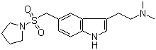 结构式 CAS# 154323-57-6, 阿莫曲普坦; 阿莫曲坦; 3-(2-二甲胺乙基)-5-(1-吡咯烷基磺酰甲基)-1H-吲哚