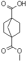 structure of CAS# 15448-77-8, 4-(Methoxycarbonyl)bicyclo[2.2.1]heptane-1-carboxylic acid;Bicyclo[2.2.1]heptane-1,4-dicarboxylic acid monomethyl ester