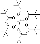 结构式 CAS# 15492-48-5, 三(2,2,6,6-四甲基-3,5-庚二酮)镨