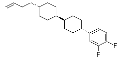 structure of CAS# 155266-68-5, 4-[(trans,trans)-4'-(3-Buten-1-yl)[1,1'-bicyclohexyl]-4-yl]-1,2-difluorobenzene