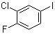 structure of CAS# 156150-67-3, 3-Chloro-4-fluoroiodobenzene;2-Chloro-1-fluoro-4-iodobenzene; 2-Chloro-4-iodo-1-fluorobenzene