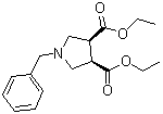 结构式 CAS# 156469-74-8, 顺式-1-苄基-3,4-吡咯烷二甲酸二乙酯