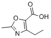 structure of CAS# 1564709-36-9, 4-Ethyl-2-methyloxazole-5-carboxylic acid