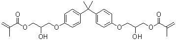 双酚 A 丙三醇双甲基丙烯酸酯分子结构 (CAS 1565-94-2)