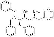 structure of CAS# 156732-15-9, (2S,3S,5S)-5-Amino-2-(dibenzylamino)-1,6-diphenylhexan-3-ol;(2S,3S,5S)-5-Amino-2-(dibenzylamino)-3-hydroxy-1,6-diphenylhexane