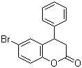 结构式 CAS# 156755-23-6, 6-溴-3,4-二氢-4-苯基-2H-1-苯并吡喃-2-酮